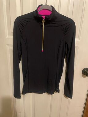 Lilly Pulitzer onyx half zip justine